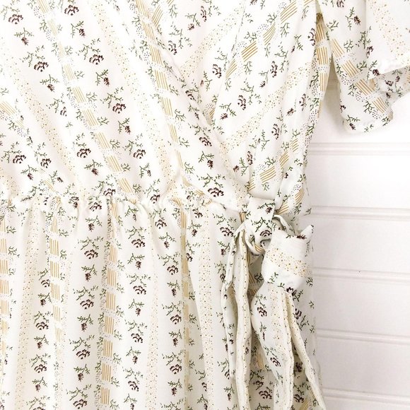 Wren + Ivory Boho Ivory Wrap Front Maternity Dress - Picture 4 of 9